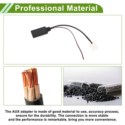Stereo Radio Bluetooth AUX Adapter Cable for Mazda 3 (2006)