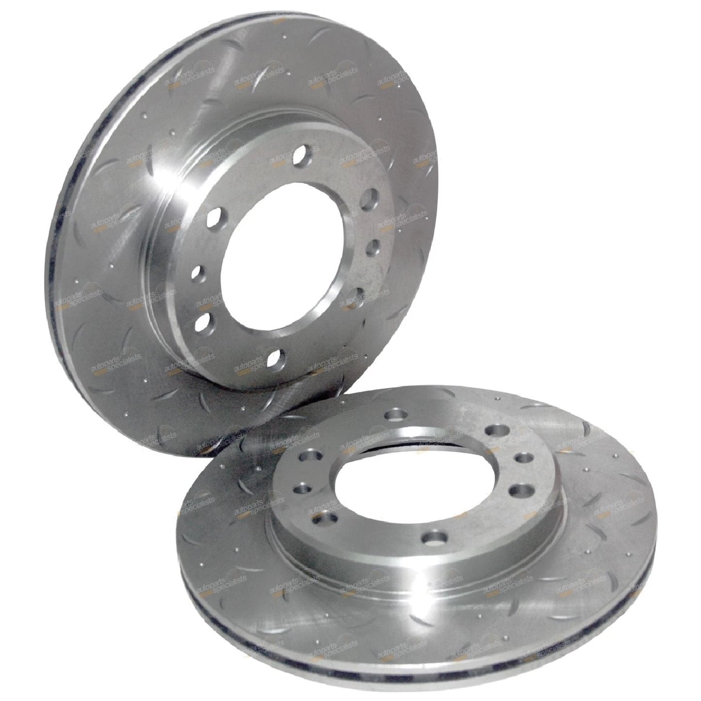 2 x Front Slotted Disc Brake Rotors for Landcruiser BJ42 FJ45 HJ47 (1980–1984)