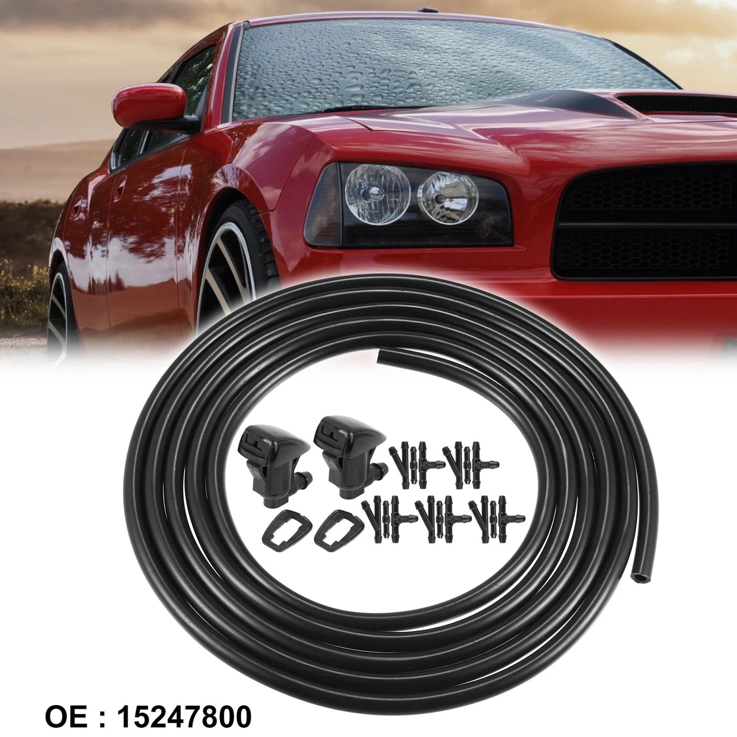 Windshield Washer Nozzle 2.5m Hose Kit for GMC Acadia (2011 - 2012)