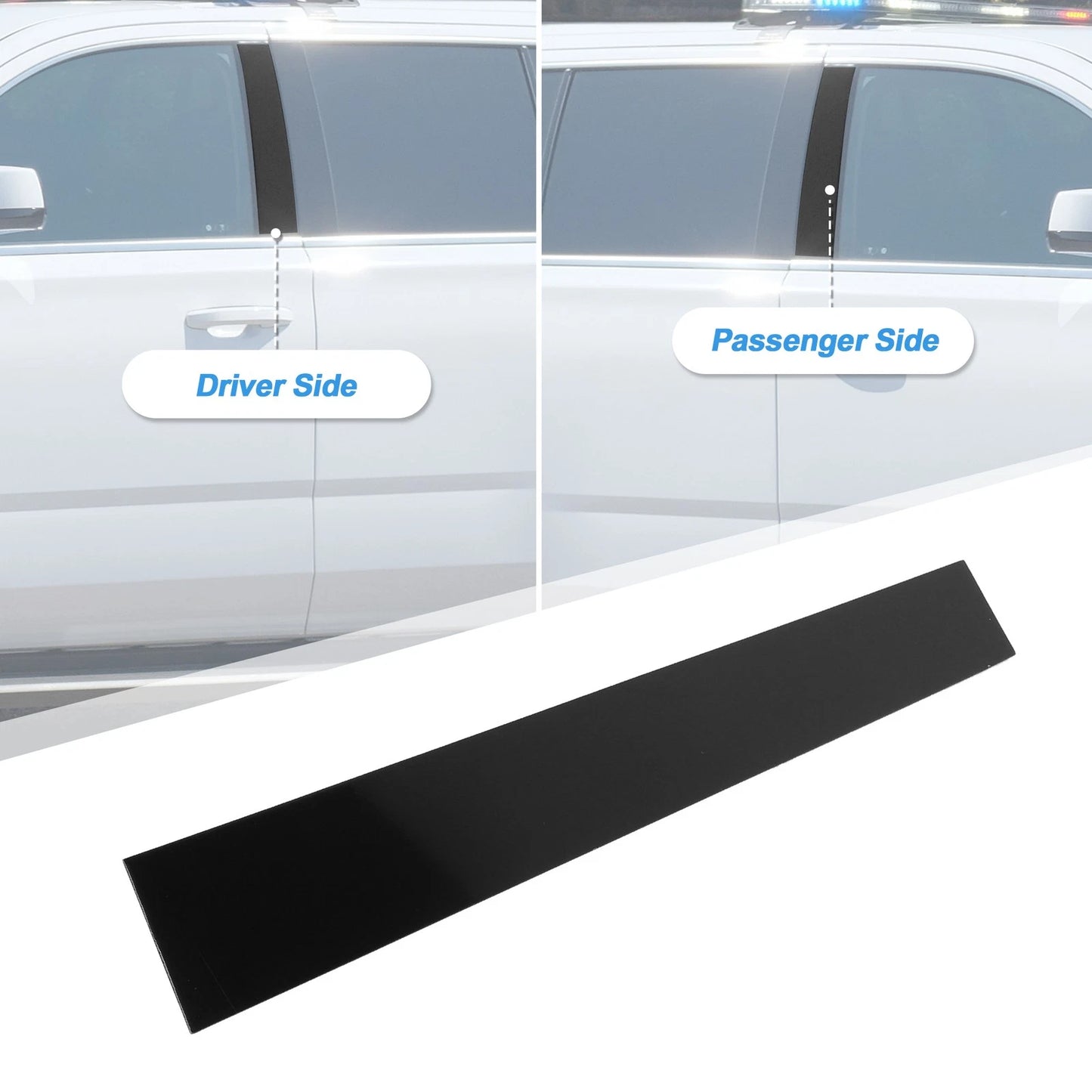 8 Pcs Windshield B Pillar Trim Garnish for Nissan Rogue (2014-2020) Black