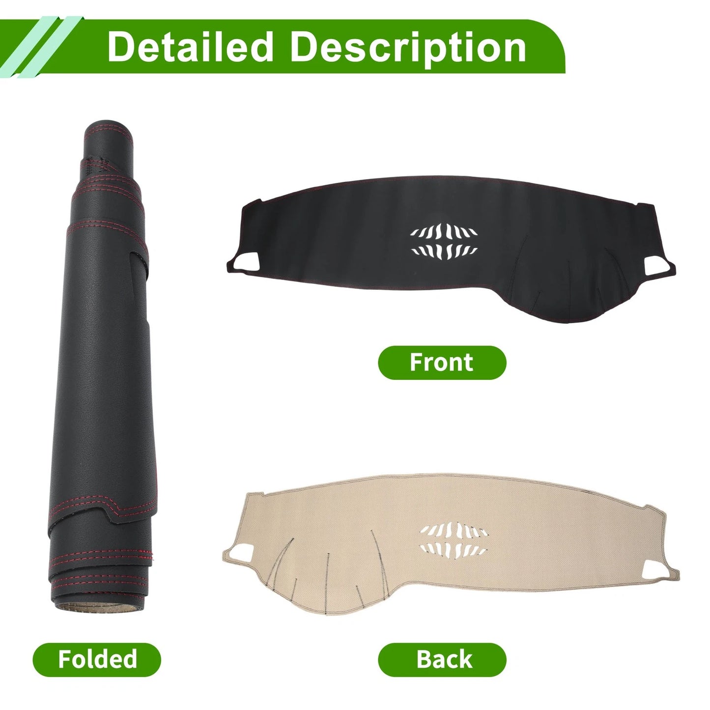 Dashboard Cover Mat for BMW E70 2008-2013 Black Red