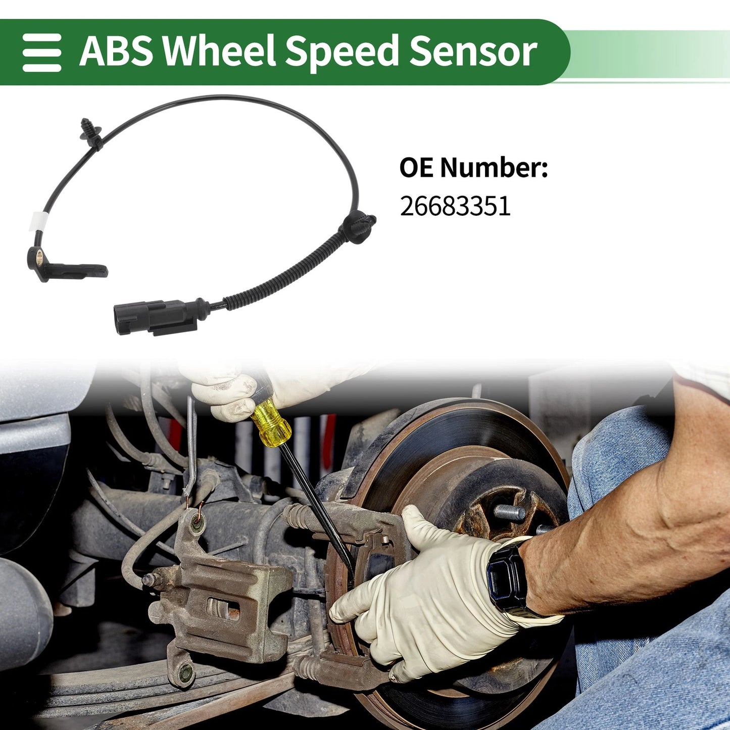 ABS Wheel Speed Sensor 2 x Rear Left/Right for Buick GL8