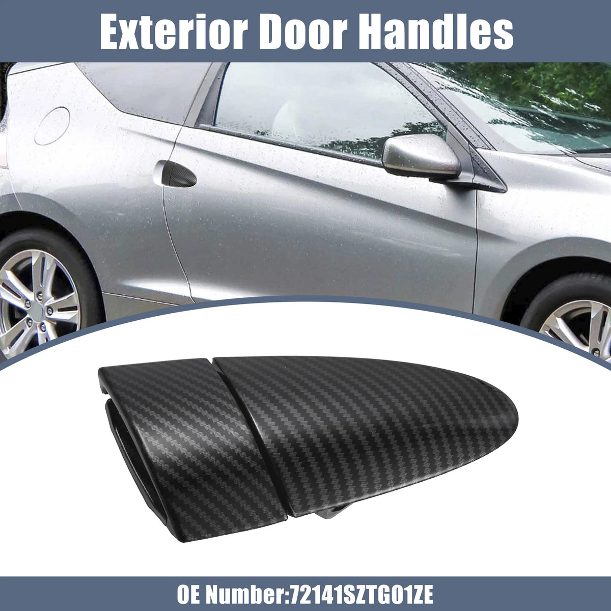 Front Right Exterior Door Handle Carbon Fiber for Honda CR-Z (2011-2016)