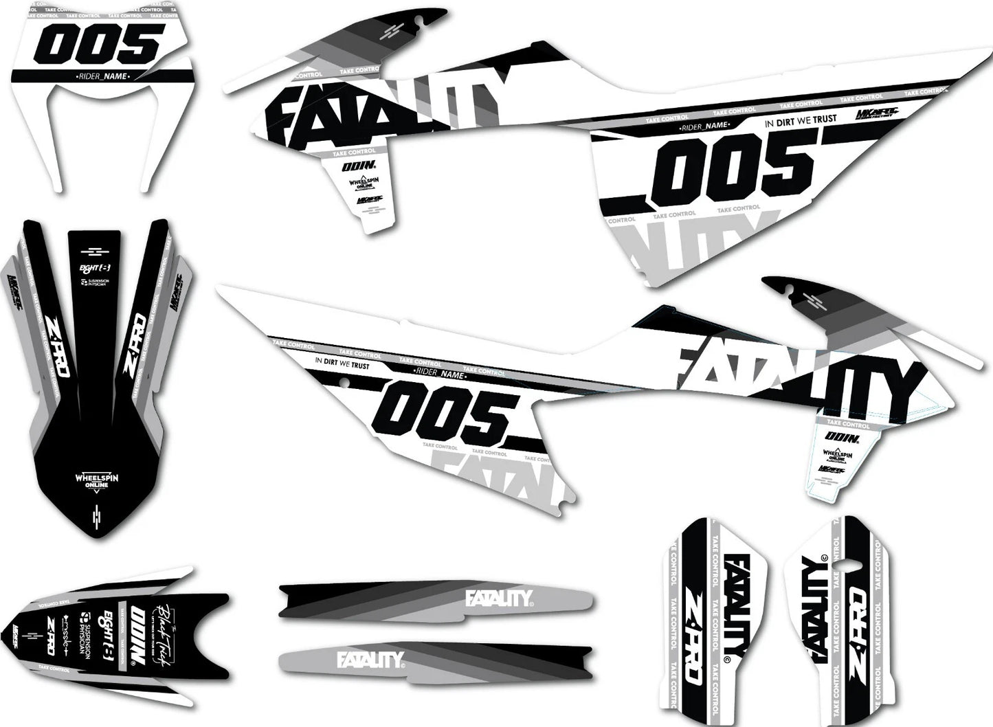Rebel Style Decals Custom Sticker Kit for KTM SXF 450 (2019-2022)