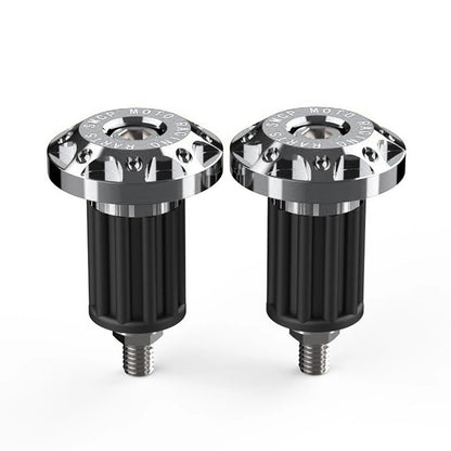 7/8'' Grey Dirt Bike CNC Handlebar Grips & End Cap Plugs for Motorcycles