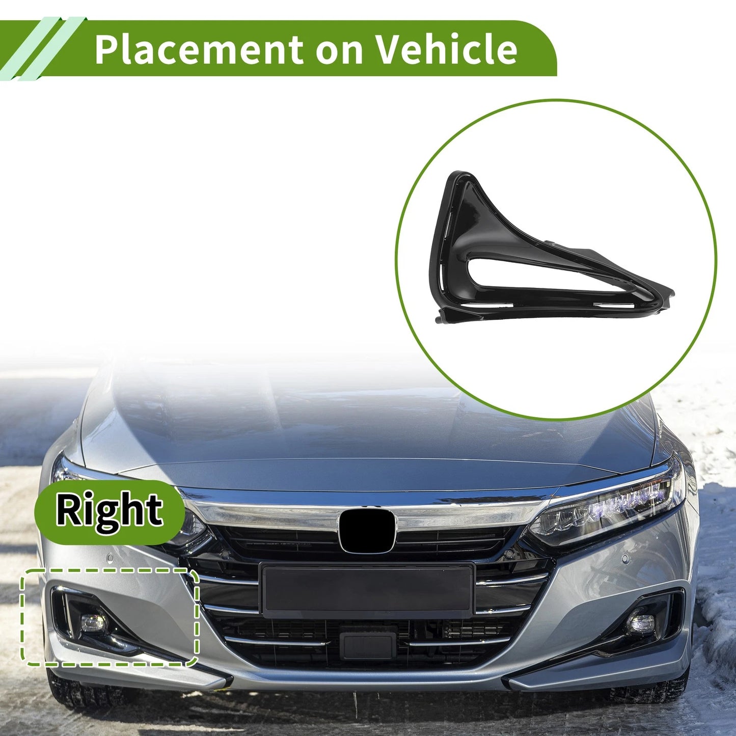 1 Pc Car Front Right Fog Light Grill for Toyota Corolla (2017–2018)