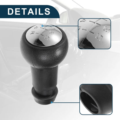 5 Speed Manual Gear Shifter Knob for Citroen C3 (2003-2022) Black Chrome