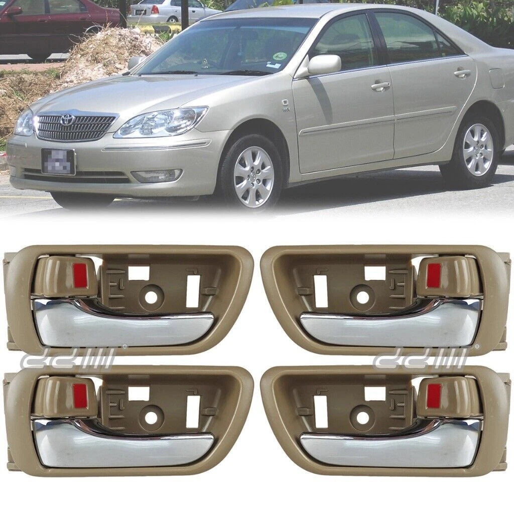 Beige & Chrome Interior Door Handle for Toyota Camry (2002-2006)