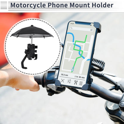 Phone Mount Holder for Motorcycle Rearview Mirror 4.7-7.2 in Black