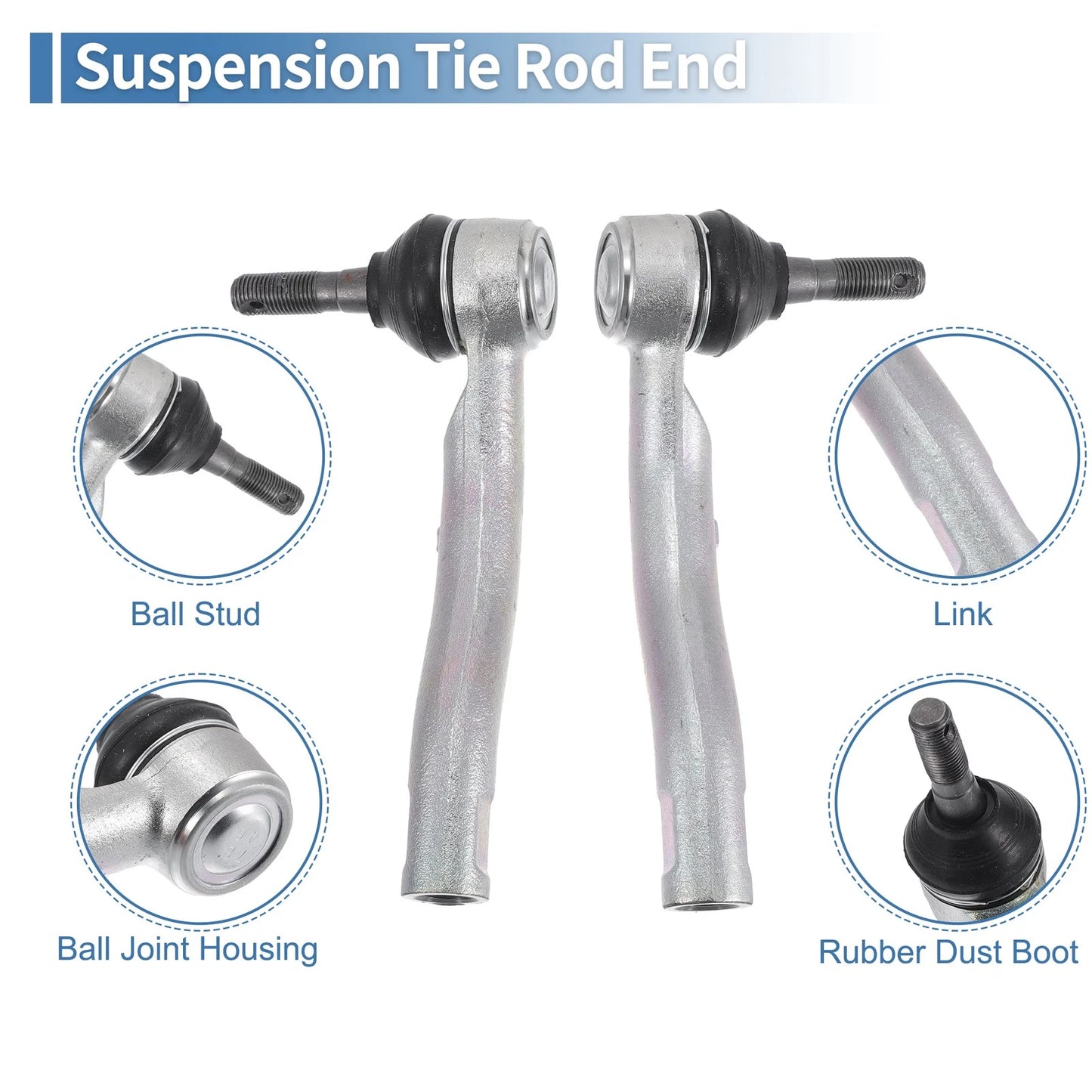 Front Outer Tie Rod End Links for Toyota Prius (2001-2023)
