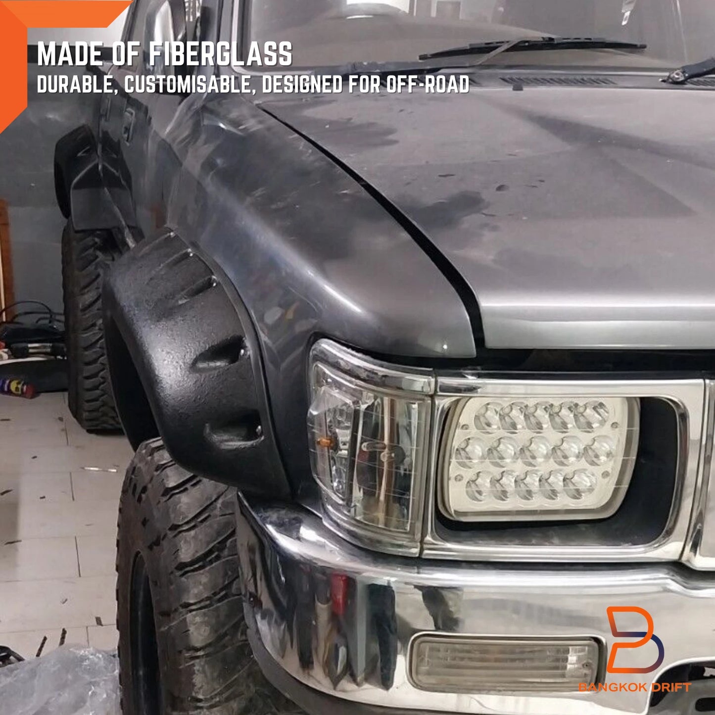 Front Jungle Fender Flare Arch for Toyota Hilux Ute LN85 LN105 LN111 (88-96)