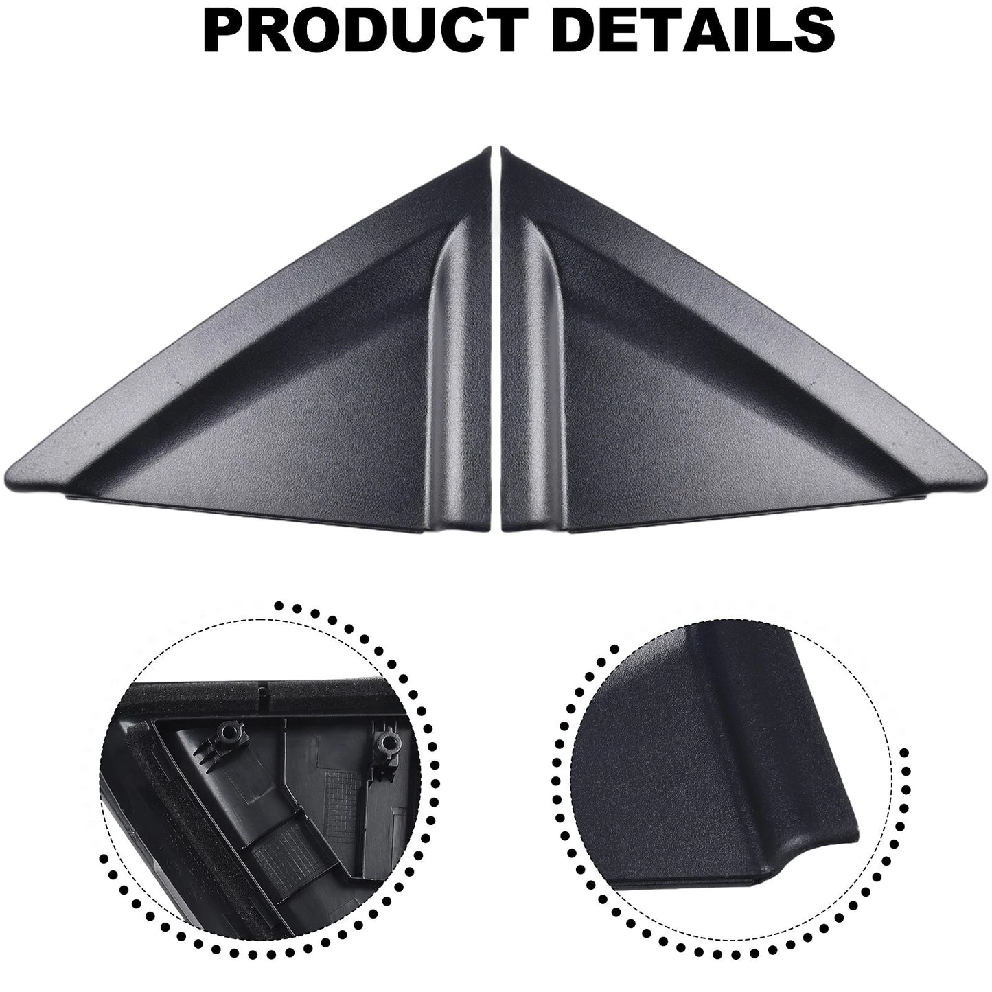 2 x Rear Door Triangular Panels for Kia (2004–2009)