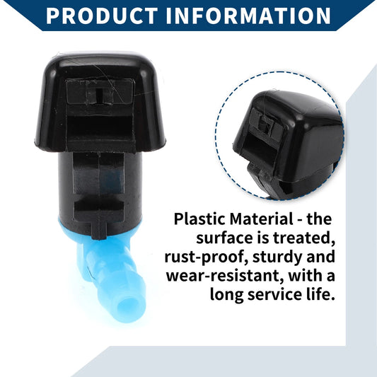 2 x Front Windshield Washer Nozzles for Ford F-450 Super Duty (2011-2016)