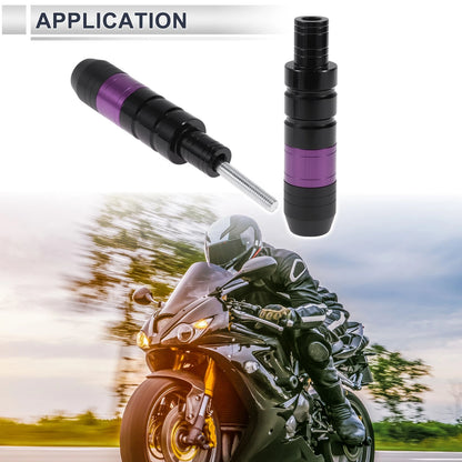 2 x 0.73" Aluminum Alloy Motorcycle Slider Frame Purple for Motorcycle