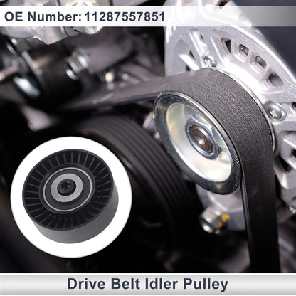 Drive Belt Idler Pulley for BMW 335 (2007 - 2013) Black