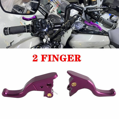 Purple Hand Brake Clutch Levers for Harley Electra Glide (2009-2023)