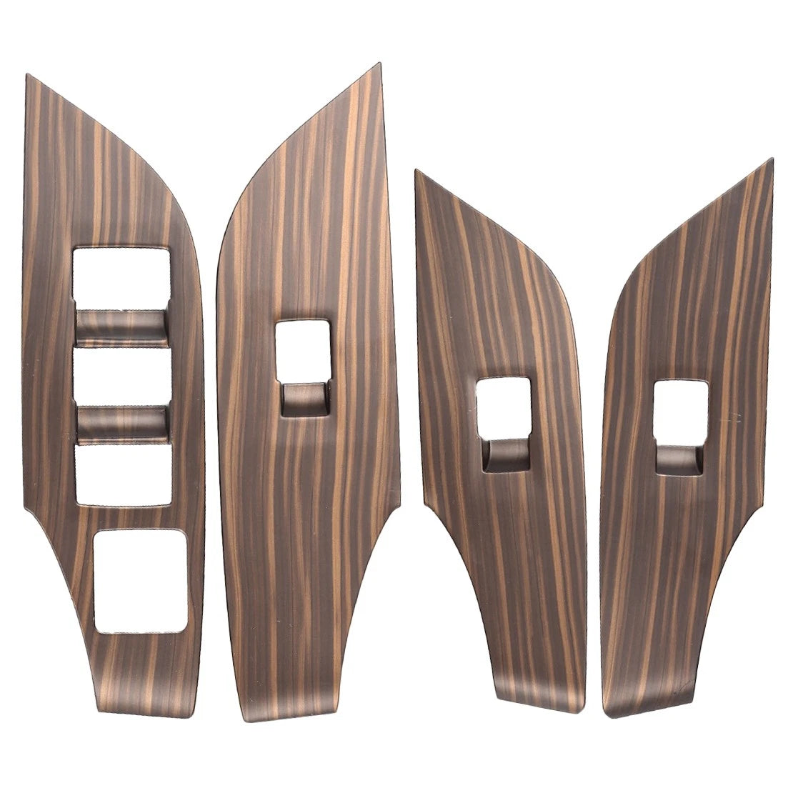 4 x ABS Peach Wood Grain Power Window Switch Covers for Toyota RAV4 (2019-2021)