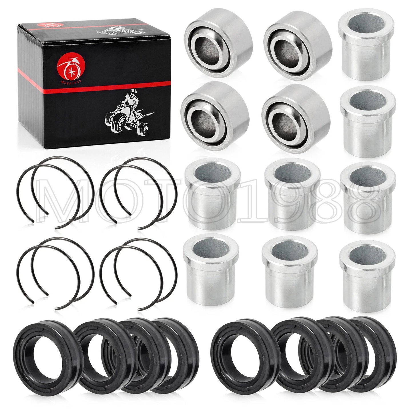 Front Lower/Upper A-Arm Bushings for Honda 87-92 FourTrax 250 TRX250X