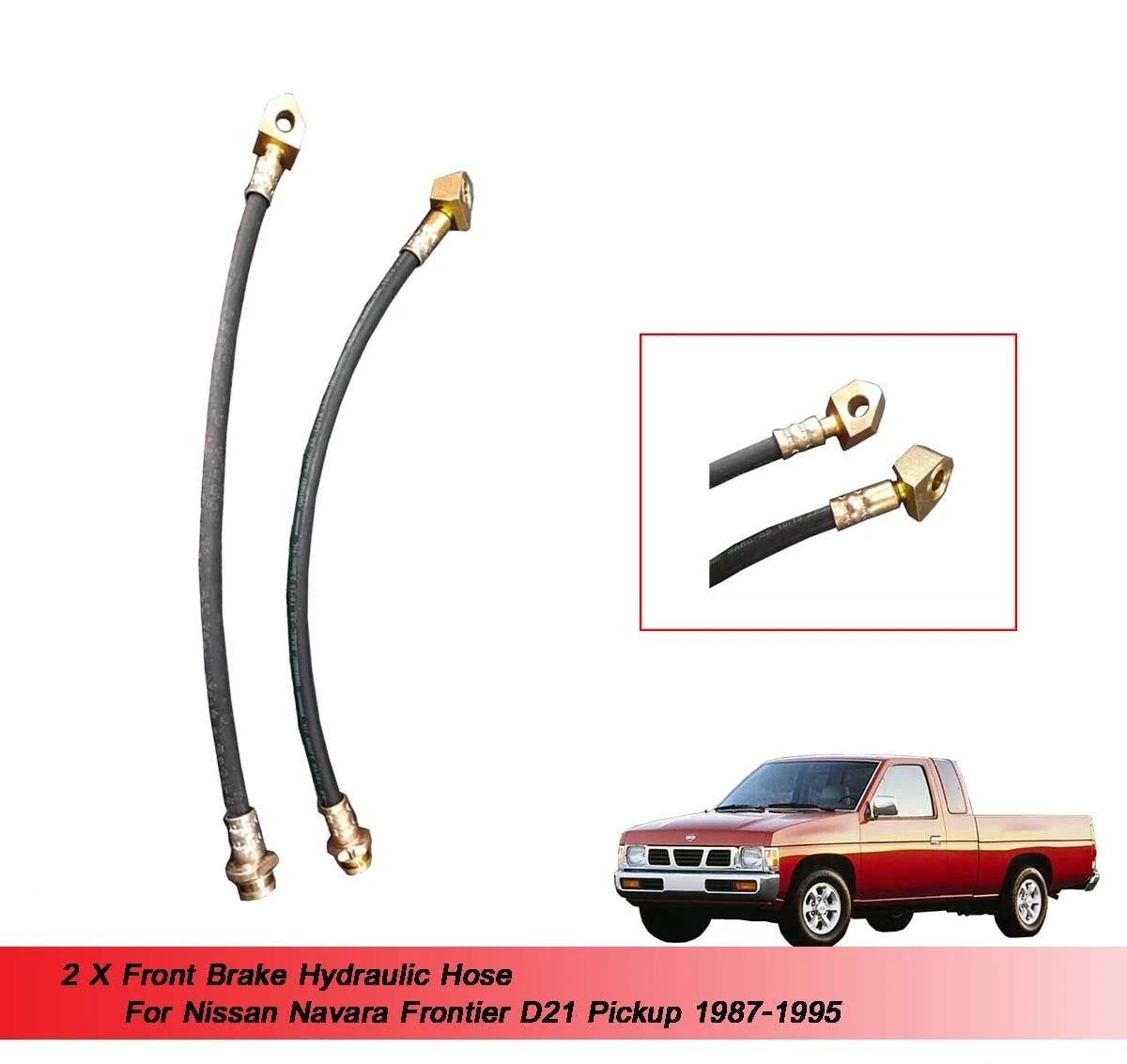 Front Brake Hydraulic Hose for Nissan Navara D21 (1987-1995)