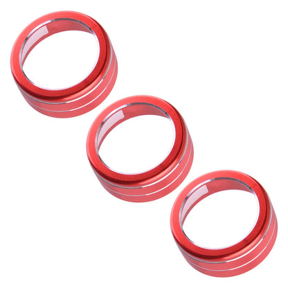 3 x Red AC Switch Knob Ring Cover Trim for Acura Integra (2023)