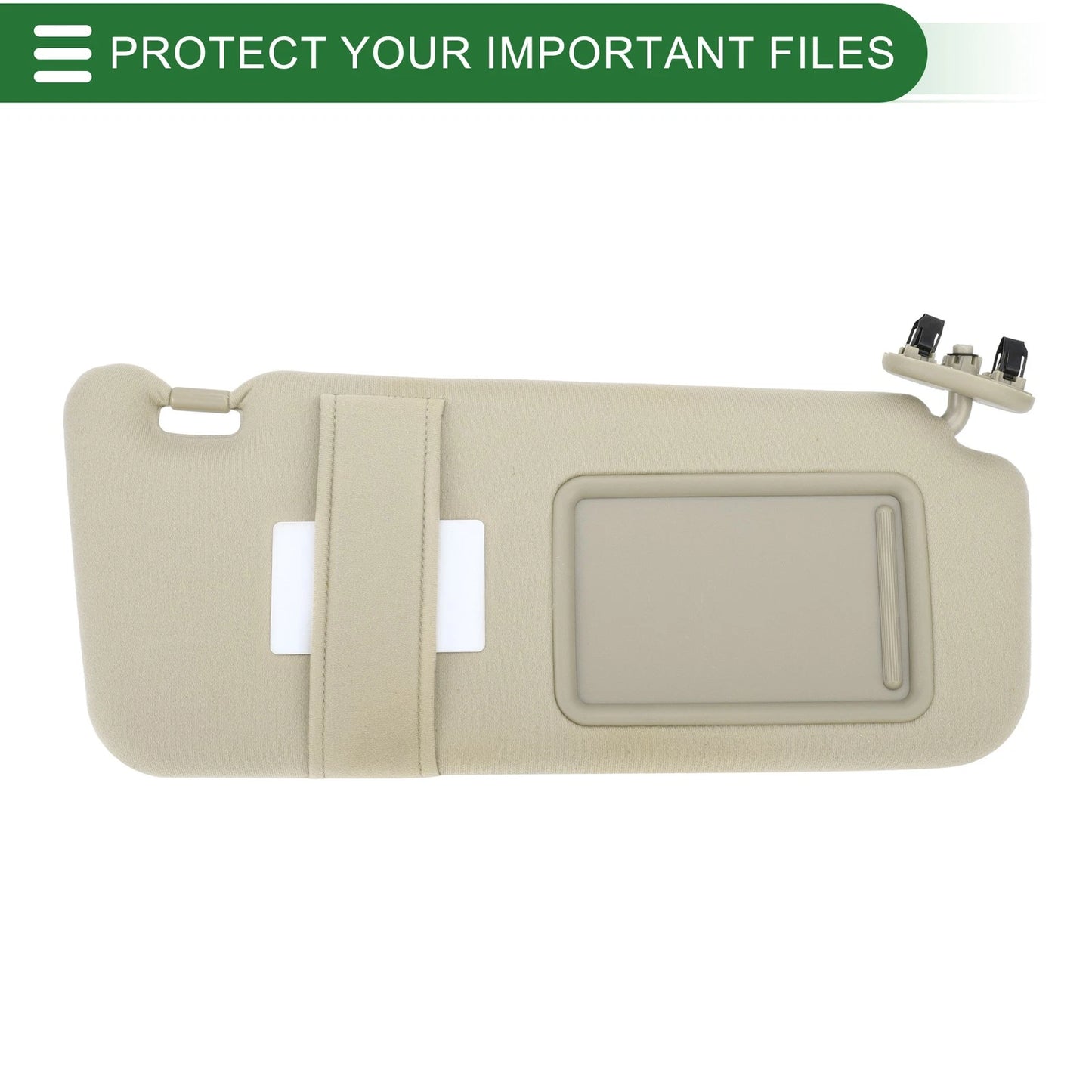 Right Passenger Side Sun Visor for Toyota Camry (2007-2011)