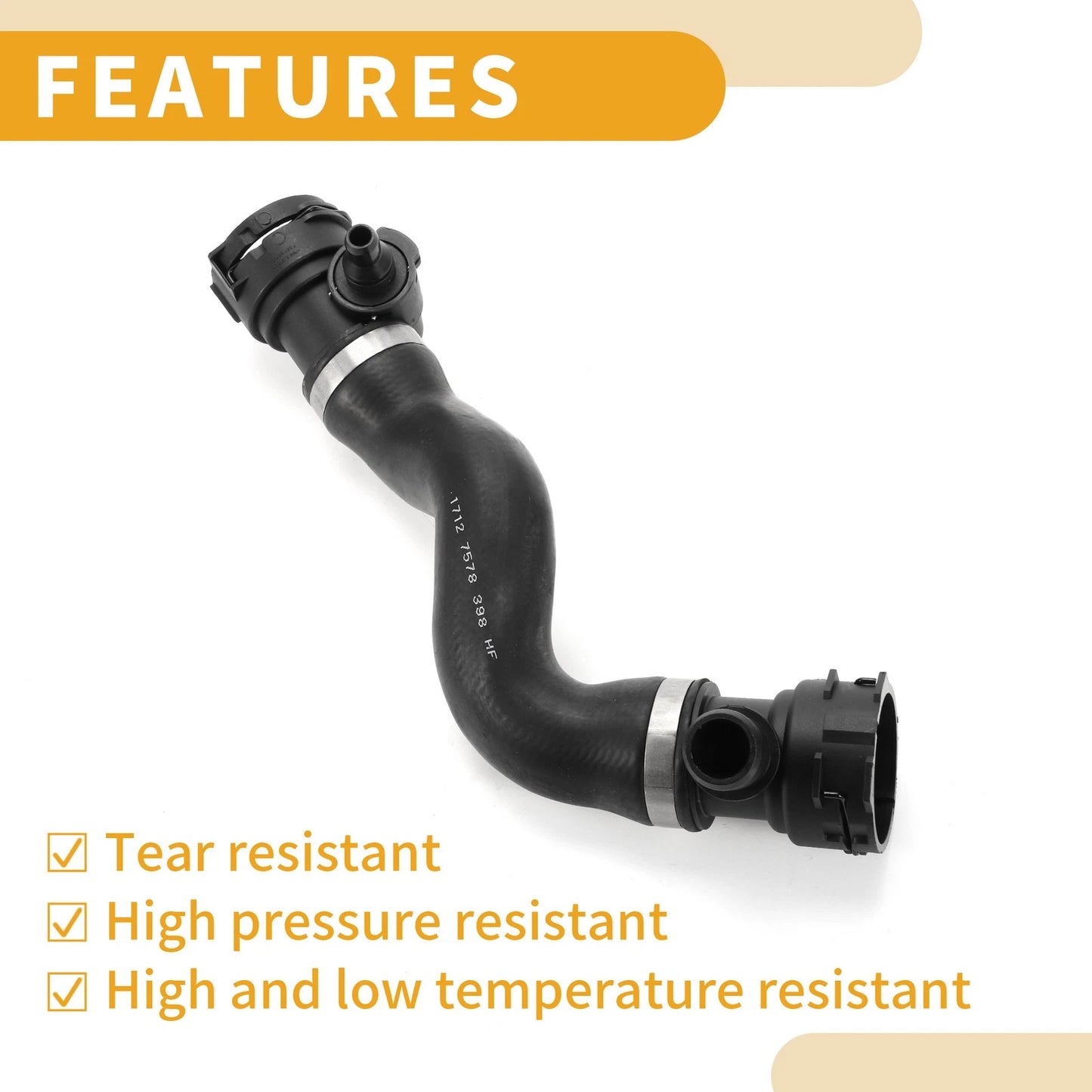 Radiator Coolant Hose for BMW 7 Series F01 F02 F03 F04 730i (2009-2015)