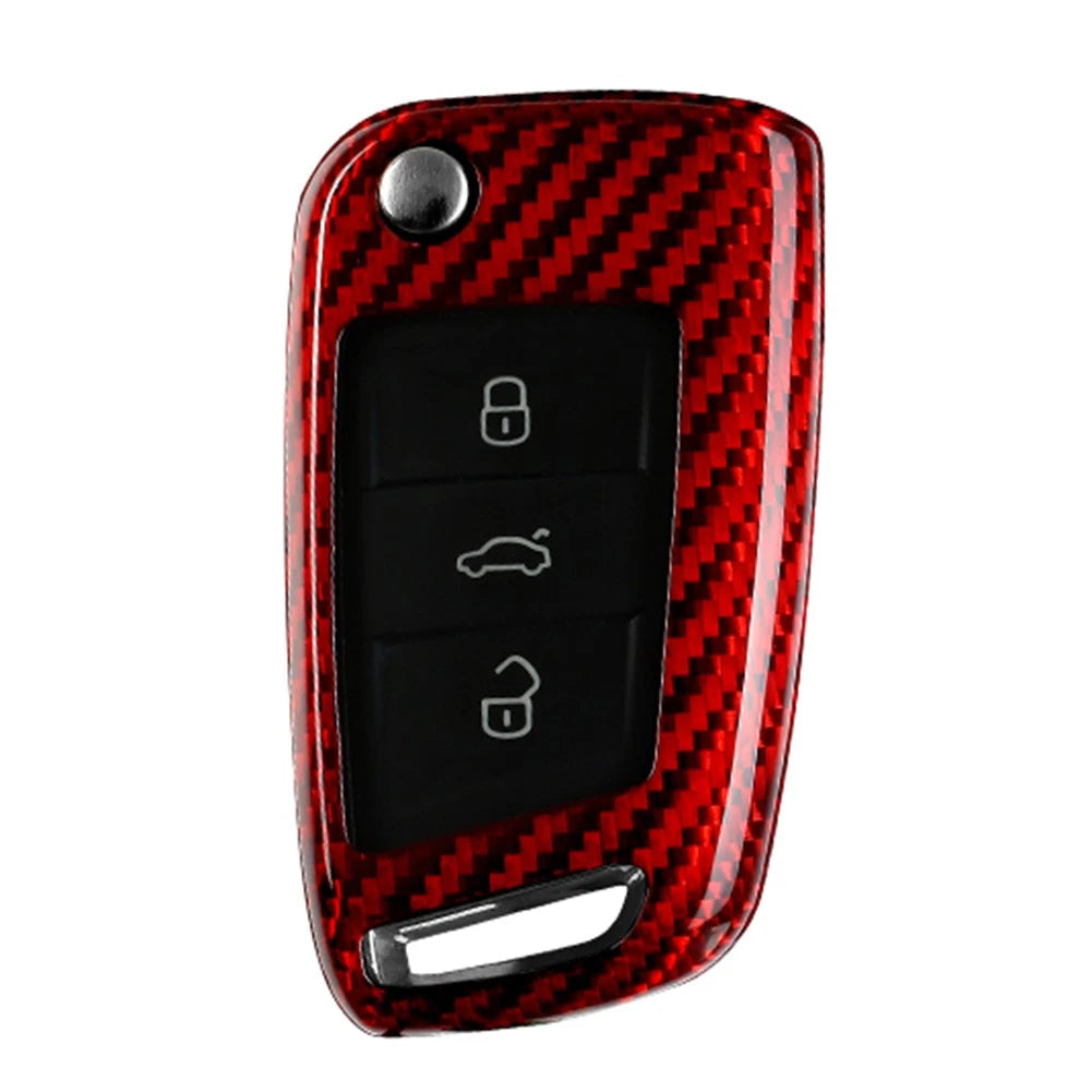 Car Key Case Cover for VW Polo, Golf 7, Tiguan, SEAT Ateca, Skoda Octavia