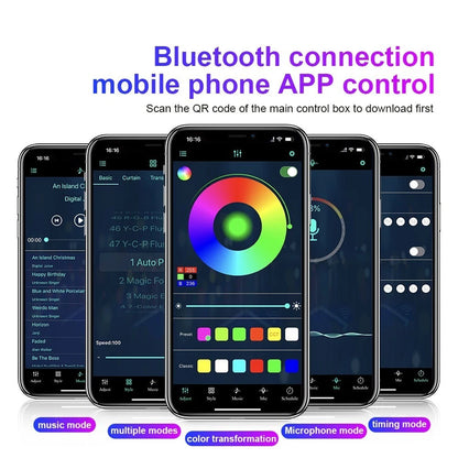 14 In 1 RGB LED Car Symphony Light Remote Acrylic Strip for All Models
