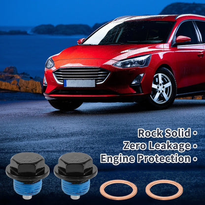 2 x Copper Oil Drain Plug M18x1.5 with Gasket for Car Motorcycle Black Blue