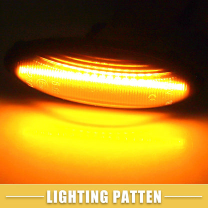 Front LED Side Marker Lights for Toyota Yaris (Black Amber)