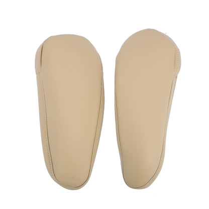 Car Seat Armrest Cover 2 x Microfiber Leather Beige for Toyota Sienna (2011-2018)