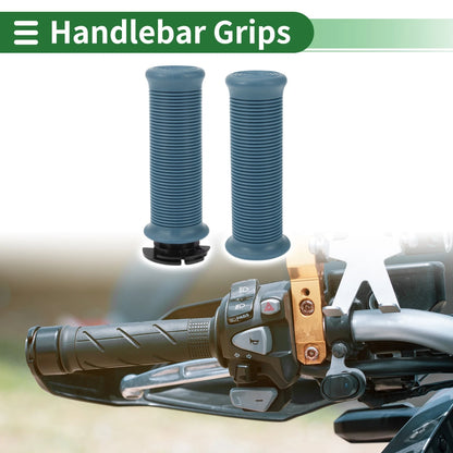 7/8" 22mm Handlebar Grips TPU Gray Blue for Motorcycle