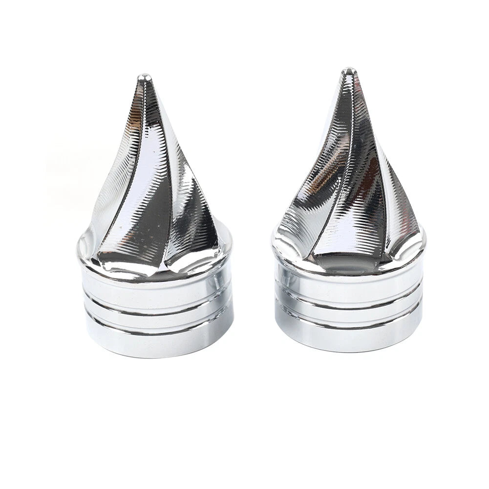 Front Axle Cap Nut Covers for Harley Touring Electra Road Glide Road King (00-07)