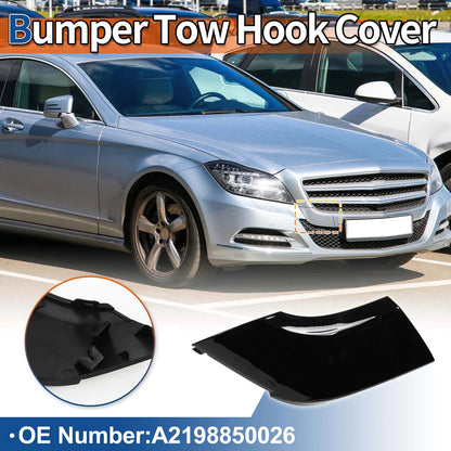Car Bumper Tow Hook Cover for Mercedes-Benz CLS550 (2012-2018) Black