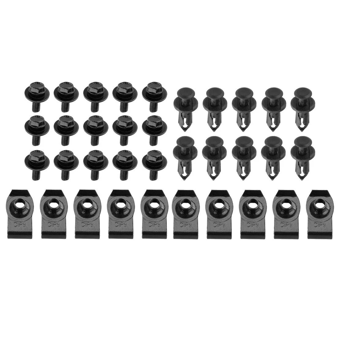 35 x Body Bolts & U-nut Clips for Engine Under Cover Splash Shield Guard
