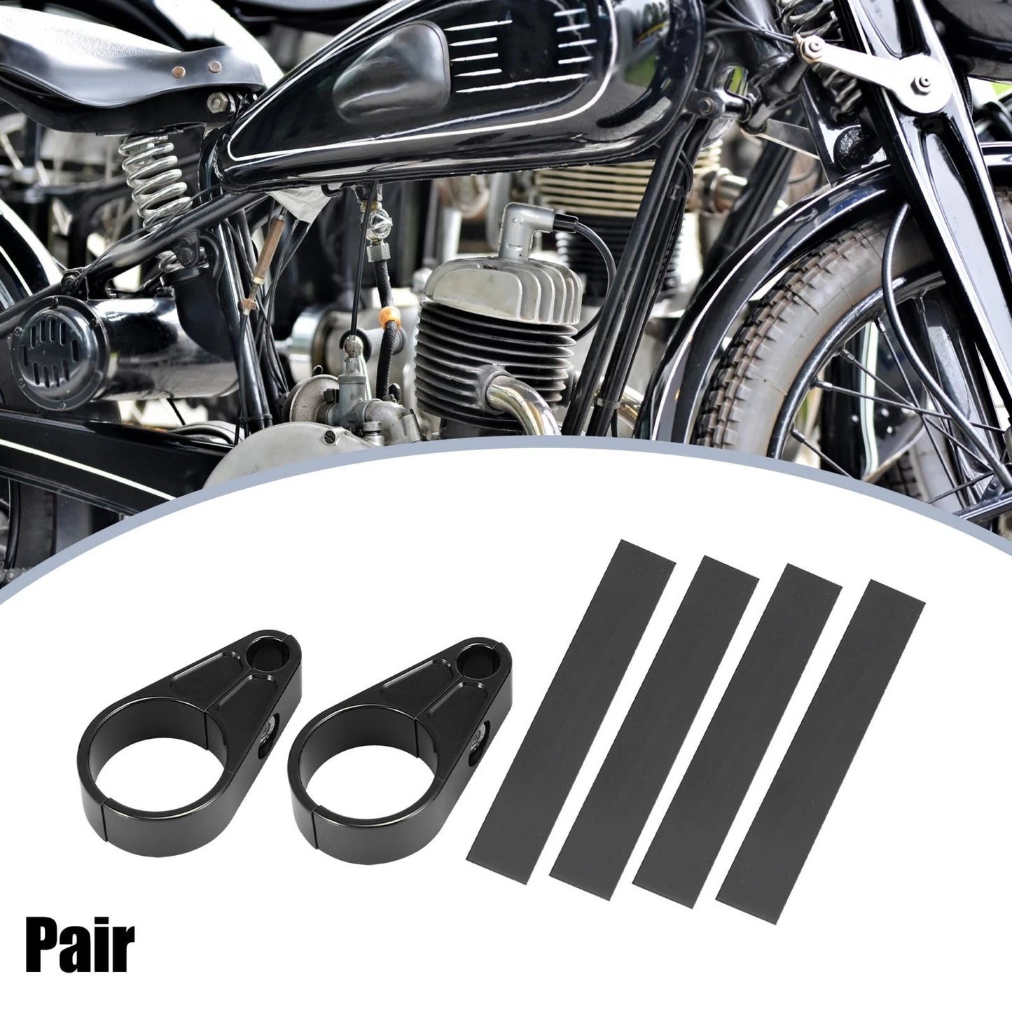 2 x Rear Brake Line Hose Clamp for Harley Motorcycle
