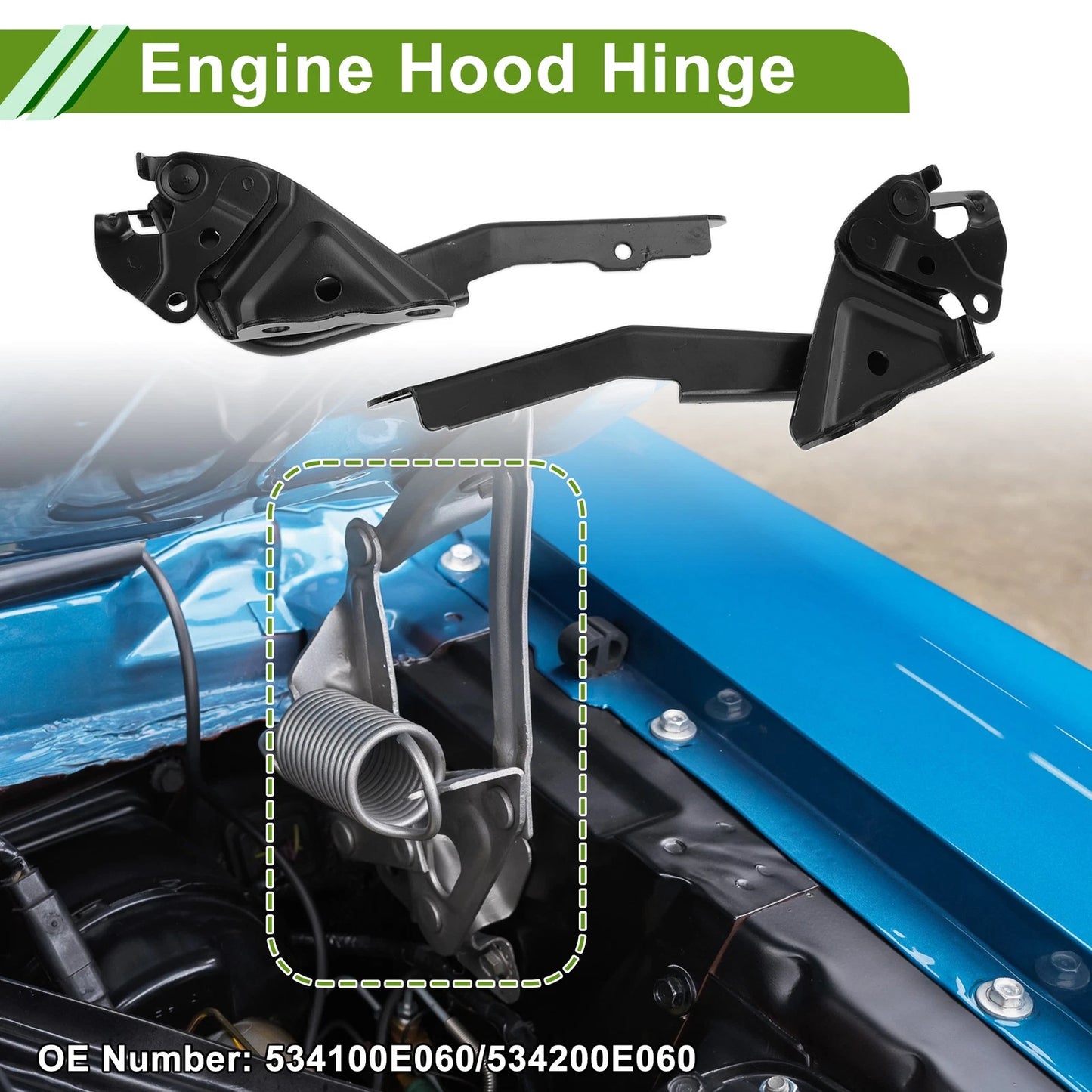 Hood Hinges 1 Pair for Toyota Highlander (2008-2013)