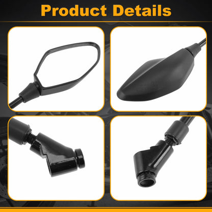 Rear View Mirrors Diamond Side Mount for Yamaha MT-01 (2005–2013)