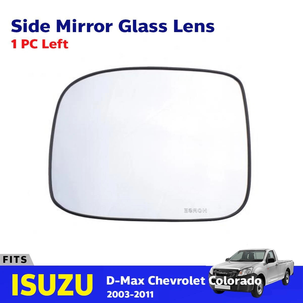 Side Mirror Glass Lens Left Fits Isuzu D-Max Holden Rodeo RA RC Pickup 2003-11