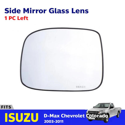Side Mirror Glass Lens Left Fits Isuzu D-Max Holden Rodeo RA RC Pickup 2003-11