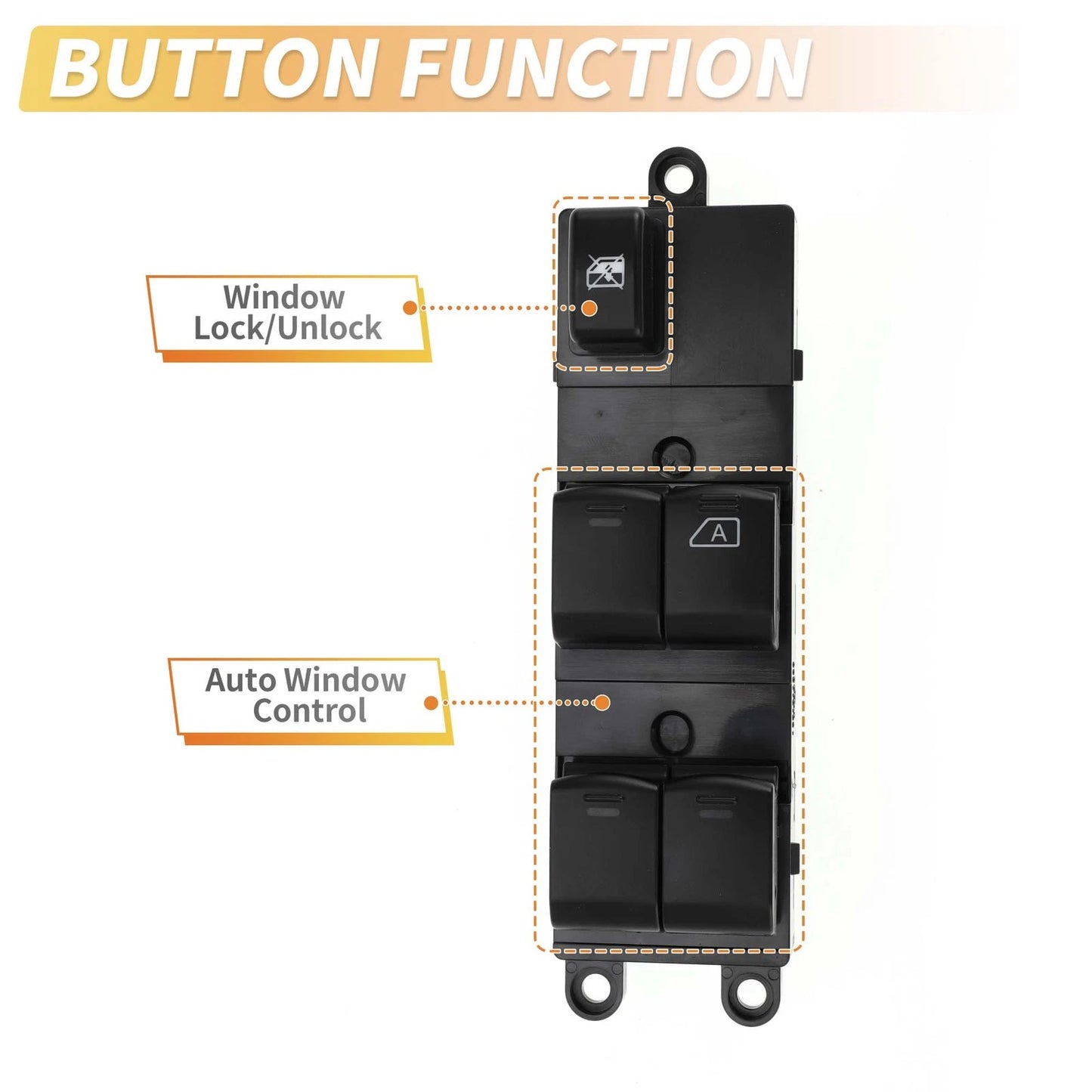 Front Right Power Window Switch for Nissan Pathfinder, Navara, Qashqai (2005-2019)
