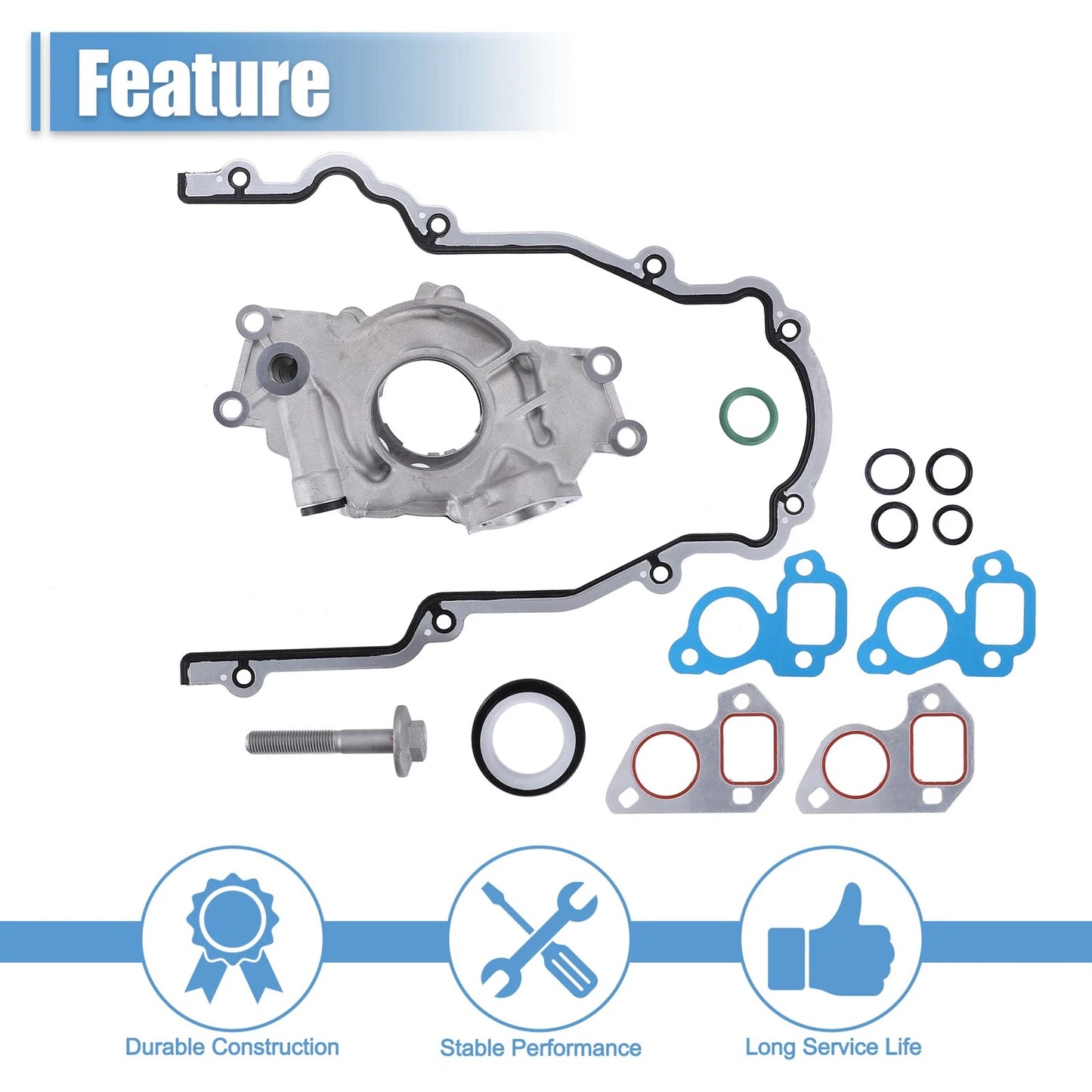 Oil Pump Gasket Kit 4.8L/5.3L/6.0L for GMC Sierra 1500