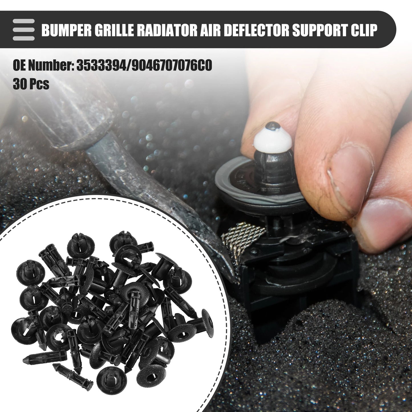 30 Pcs Bumper Grille Radiator Air Deflector Clips for Volvo (2001-2010)