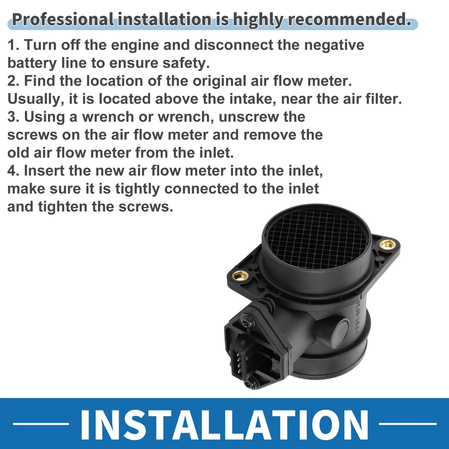 MAF Mass Air Flow Sensor Assembly for Jeep Dodge Chrysler (2005-2010)