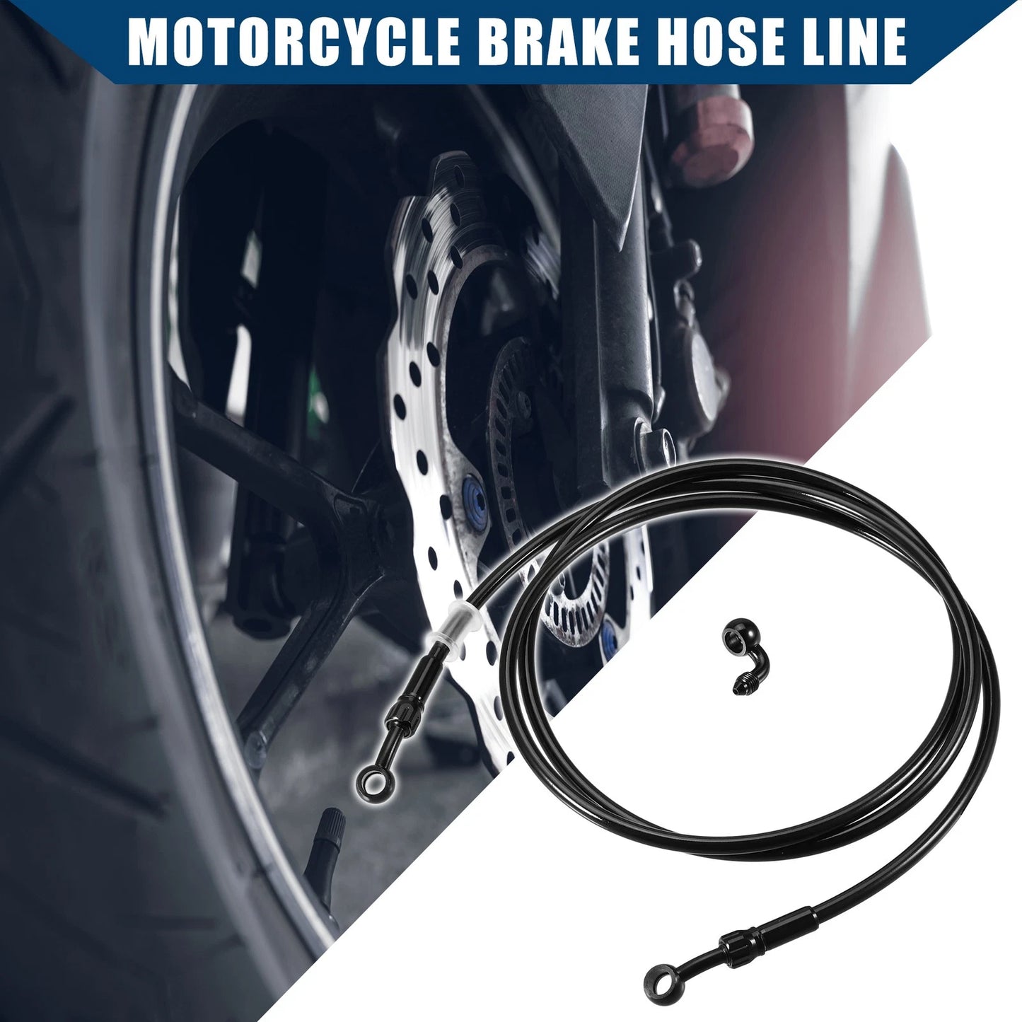 1set 180cm Length Motorcycle Hydraulic Brake Line Oil Hose Fitting with Banjo