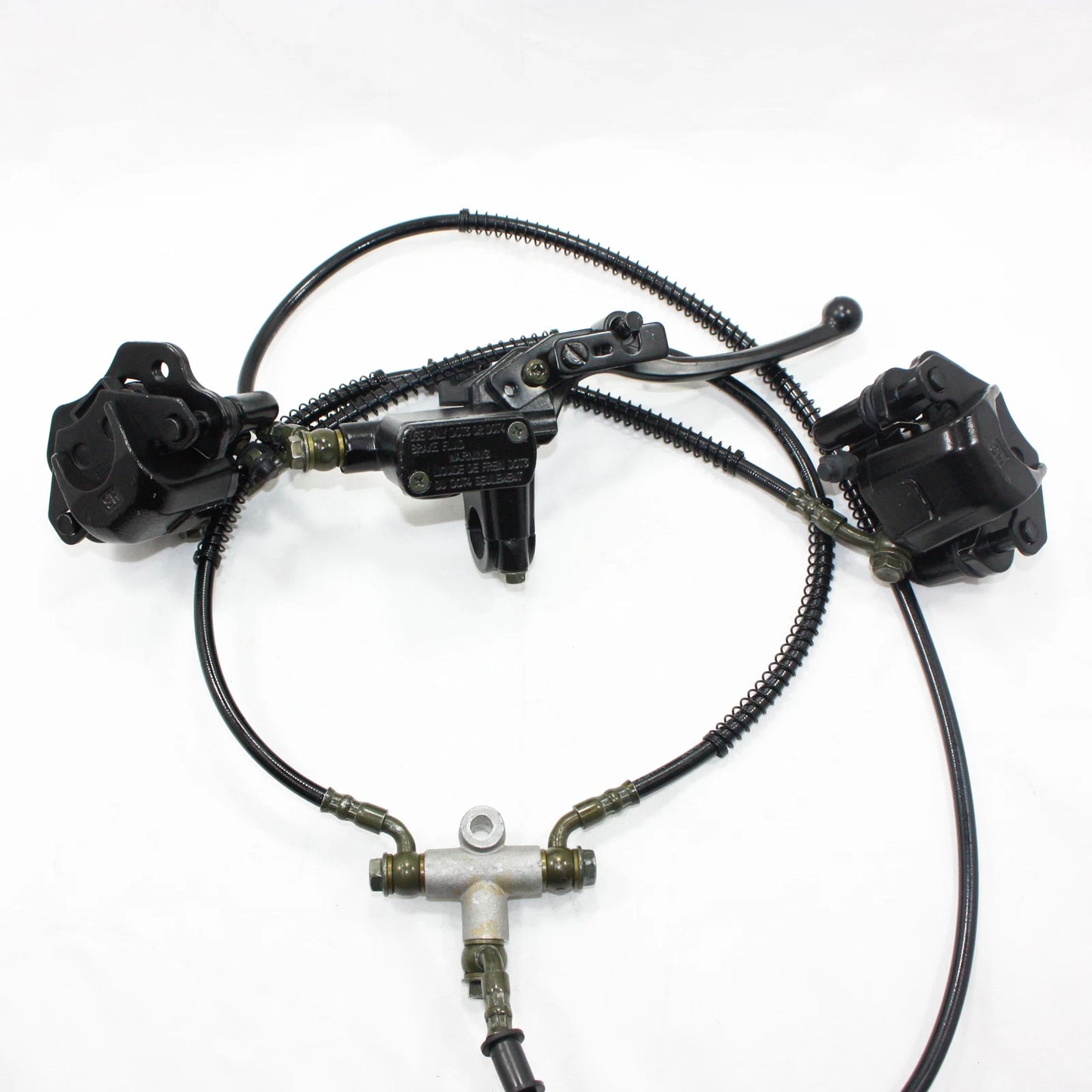 Hydraulic Twin Disc Brake Calipers & Pads for 150cc 250cc Quad Dirt Bike ATV