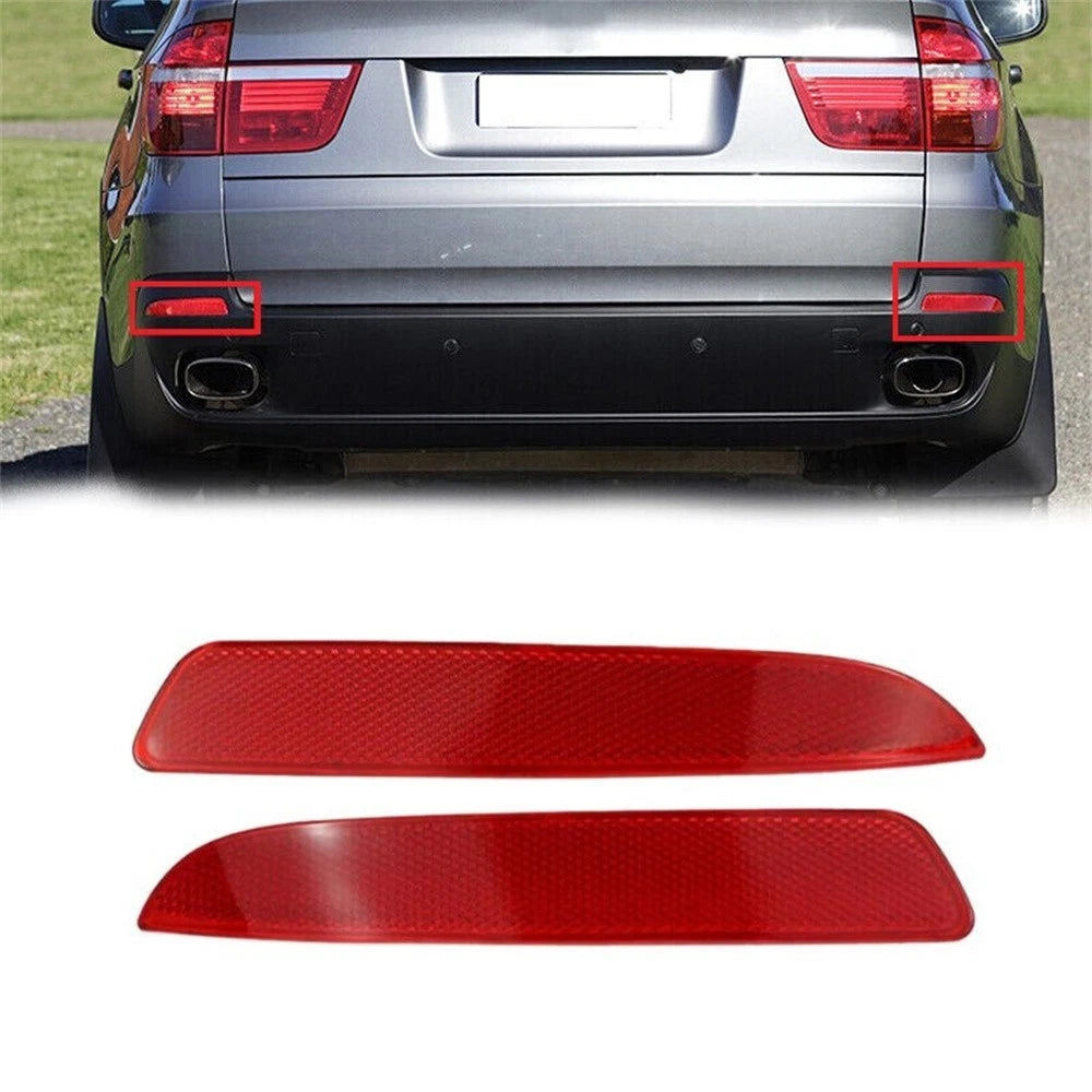Rear Bumper Reflector Brake Stop Lamp Red Lens for BMW X5 (2007-2013)
