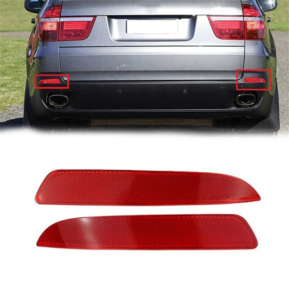 Rear Bumper Reflector Brake Stop Lamp Red Lens for BMW X5 (2007-2013)