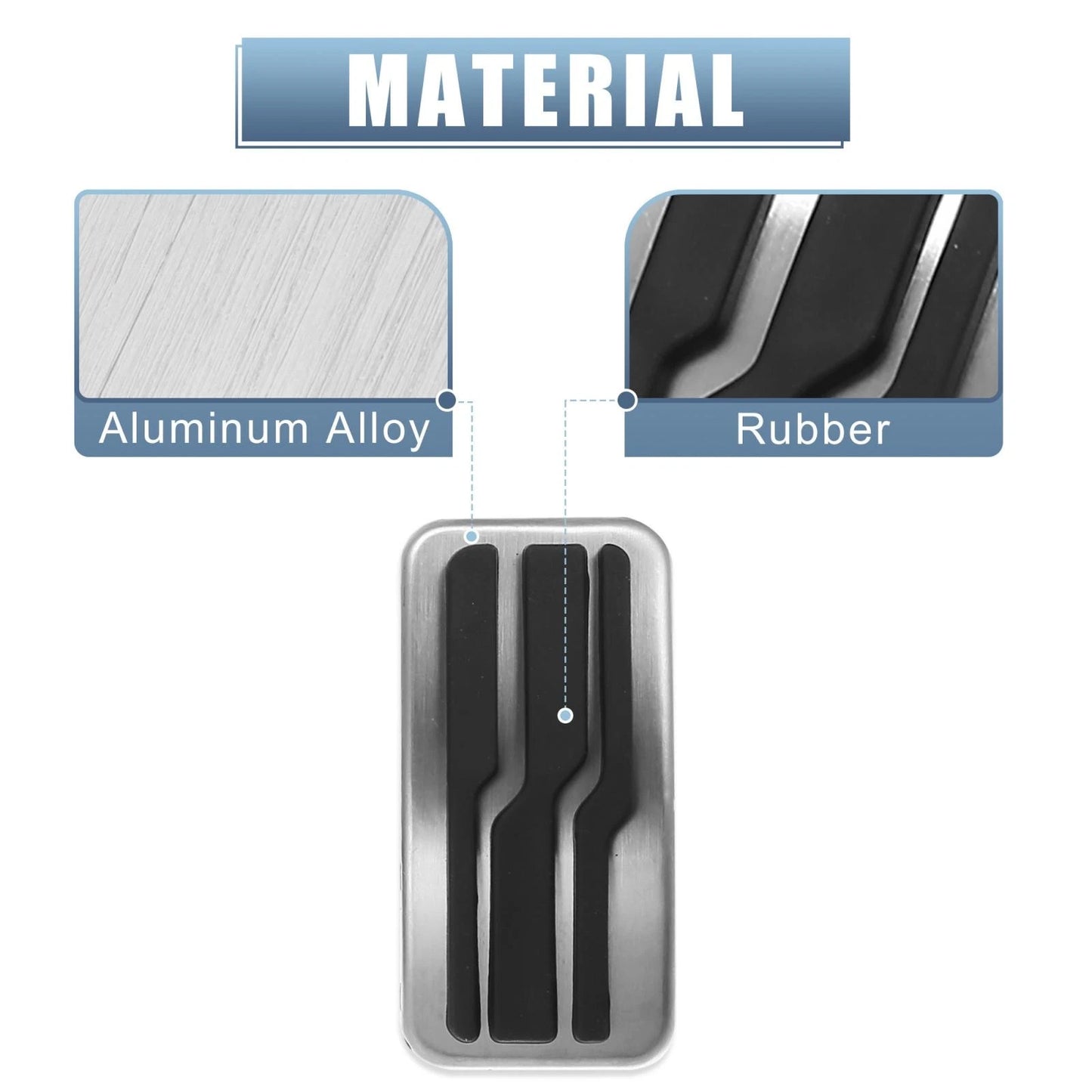 Anti-Slip Clutch Brake Gas Accelerator Pedal Cover Kit for Ford