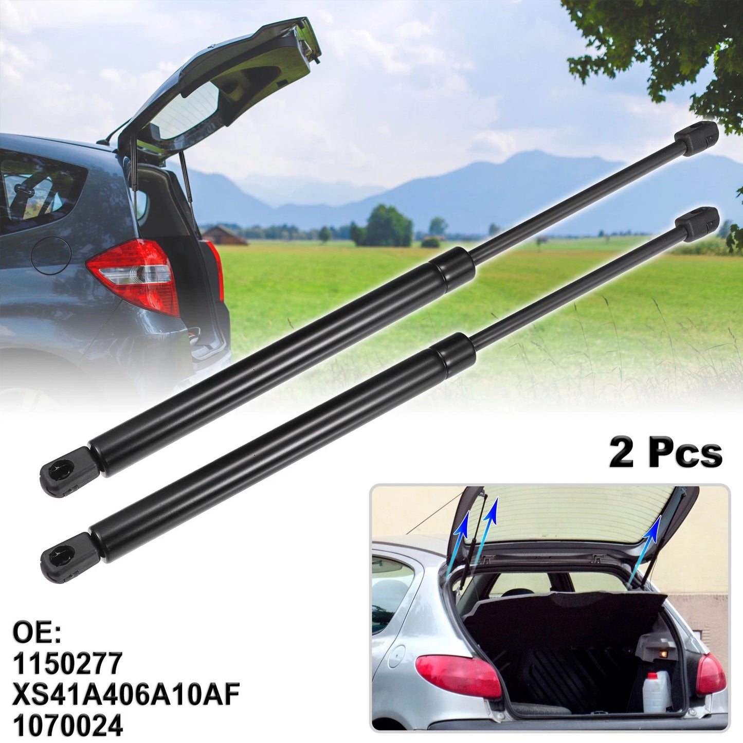 2 x Rear Hatch Lift Supports for Ford Focus DAW (2000-2004)